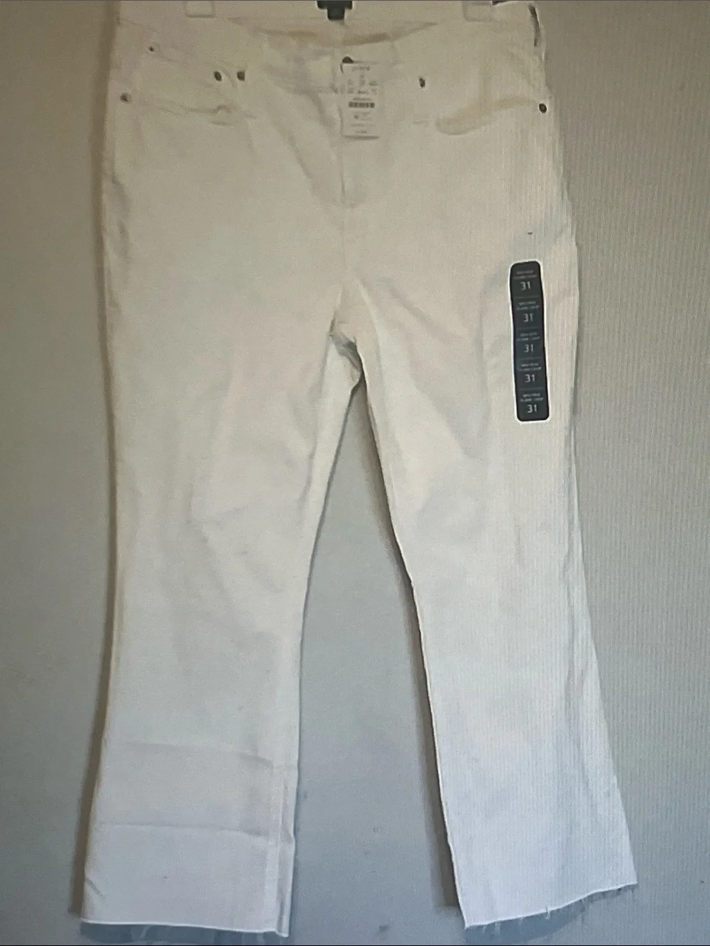 J. Crew White Mid-Rise Flare Crop Jeans